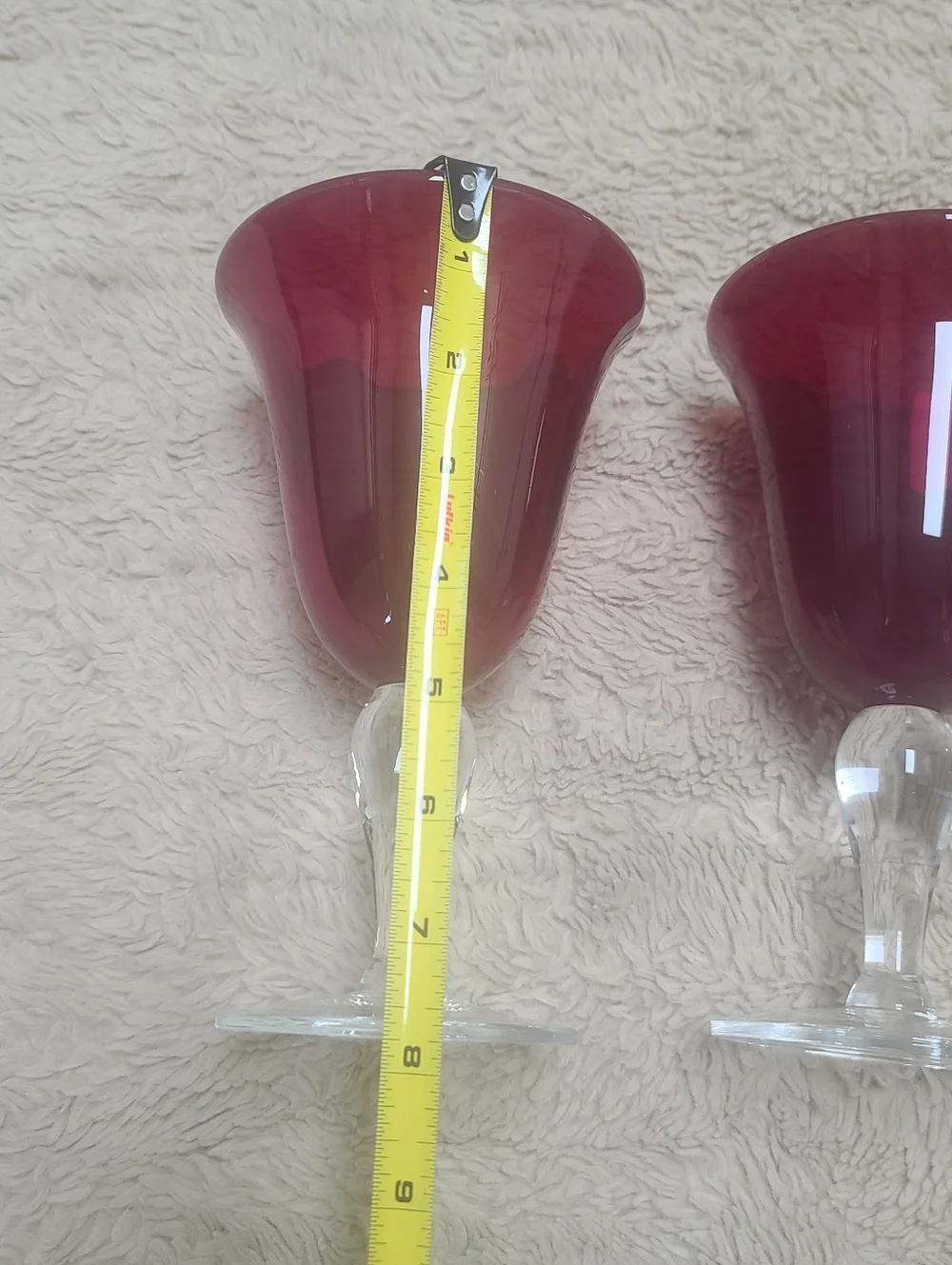 Artland Iris Ruby Water Goblets Set Of 2 - Picture 4 of 5